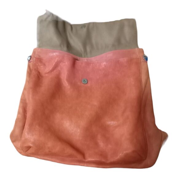 BE & D Woodstock Hobo Washed Burnt Orange Distressed Calfskin Leather $995 - Picture 2 of 16